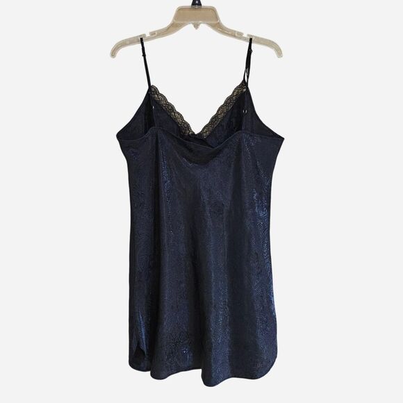 vintage goth grunge black paisley lace slip dress - Picture 3 of 4